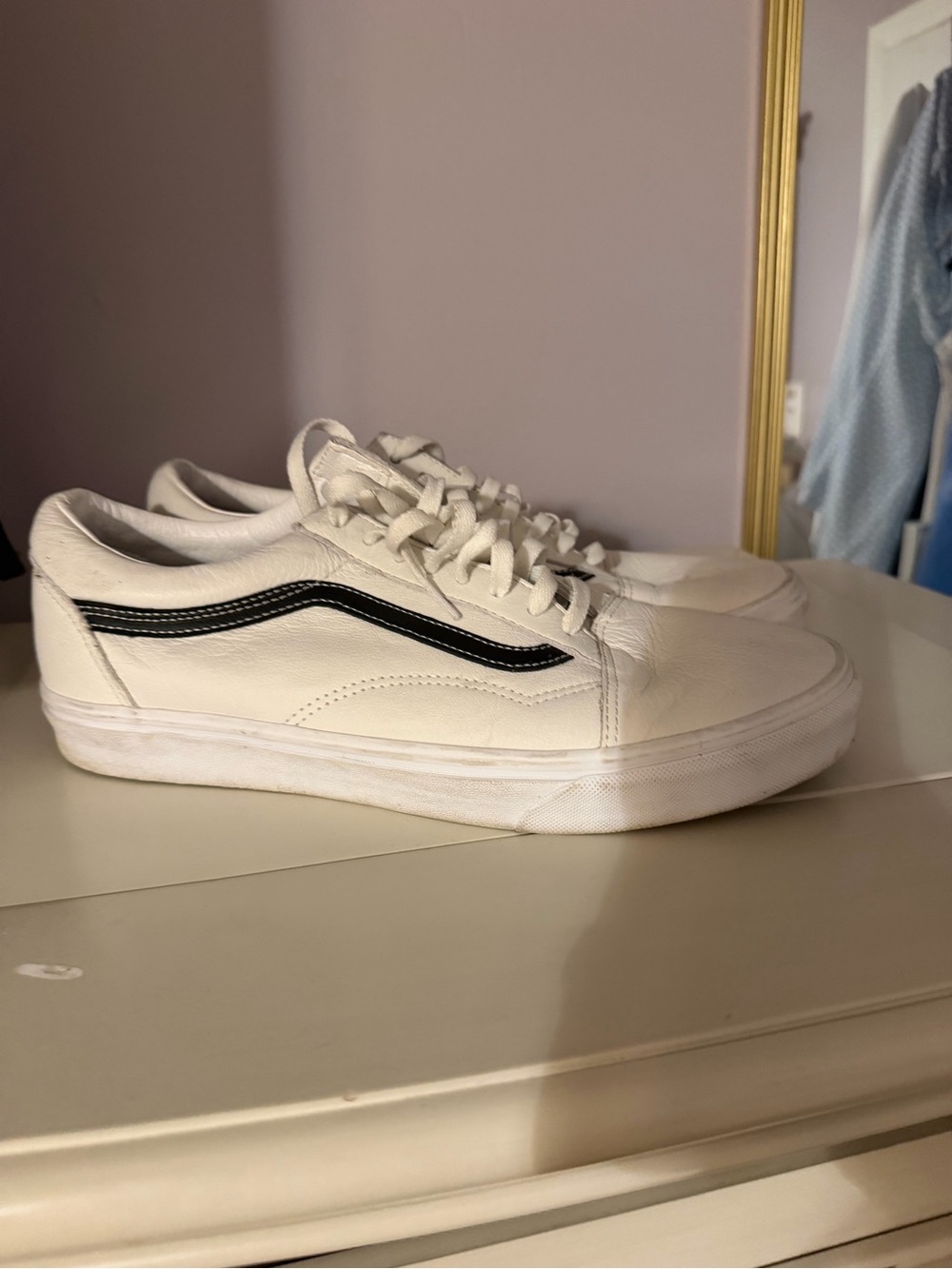 White low top vans